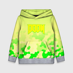 Толстовка-худи детская Doom токсичное лого броня, цвет: 3D-меланж