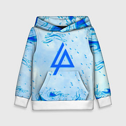 Толстовка-худи детская Linkin park холодный огонь бренд, цвет: 3D-белый
