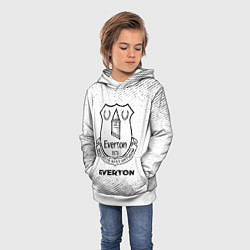 Толстовка-худи детская Everton с потертостями на светлом фоне, цвет: 3D-белый — фото 2