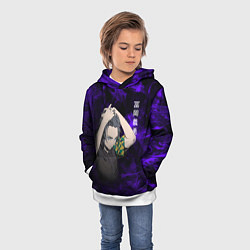 Толстовка-худи детская Гию- клинок рассекающий демонов, цвет: 3D-белый — фото 2