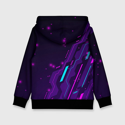 Детская толстовка Final Fantasy neon gaming / 3D-Черный – фото 2