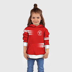 Толстовка-худи детская СССР гост три полоски, цвет: 3D-белый — фото 2