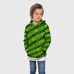 Толстовка-худи детская Juventus green pattern sport, цвет: 3D-белый — фото 2