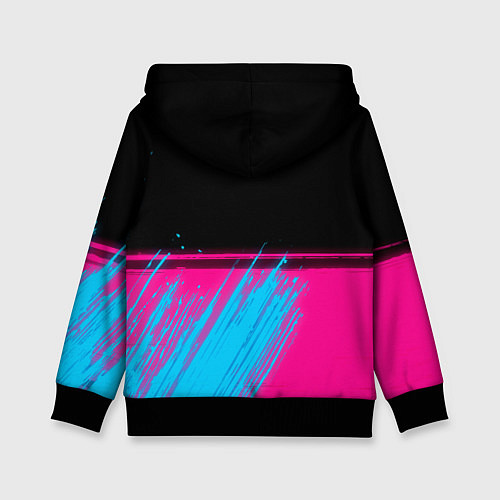 Детская толстовка Chelsea - neon gradient посередине / 3D-Черный – фото 2