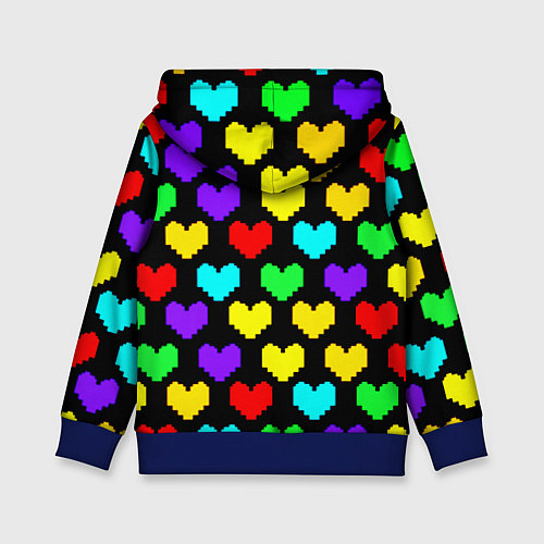 Детская толстовка Undertale heart pattern / 3D-Синий – фото 2