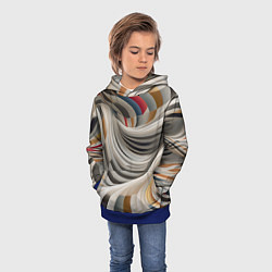 Толстовка-худи детская Спиральная галактика, цвет: 3D-синий — фото 2