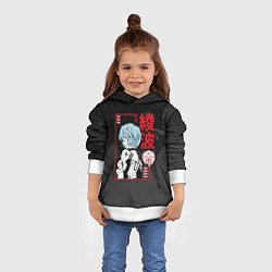 Толстовка-худи детская Evangelion - Рей Аянами, цвет: 3D-белый — фото 2