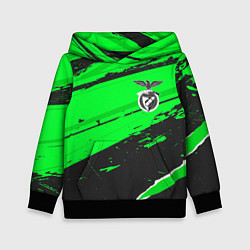 Толстовка-худи детская Benfica sport green, цвет: 3D-черный