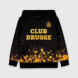 Детская толстовка Club Brugge - gold gradient посередине