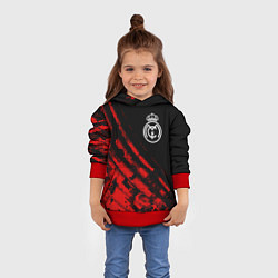 Толстовка-худи детская Real Madrid sport grunge, цвет: 3D-красный — фото 2