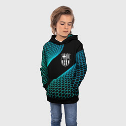 Толстовка-худи детская Barcelona football net, цвет: 3D-черный — фото 2