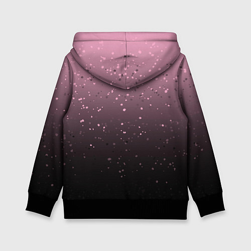 Детская толстовка Градиент тёмный розовый брызги / 3D-Черный – фото 2