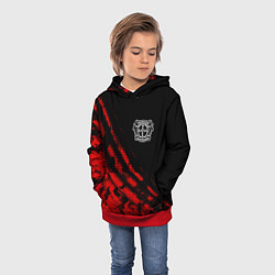 Толстовка-худи детская Bayer 04 sport grunge, цвет: 3D-красный — фото 2
