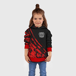 Толстовка-худи детская Bayer 04 sport grunge, цвет: 3D-красный — фото 2