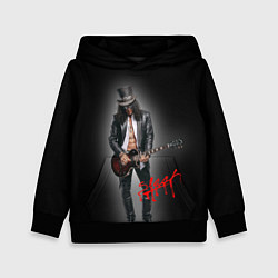 Толстовка-худи детская Слэш музыкант группы Guns N Roses, цвет: 3D-черный