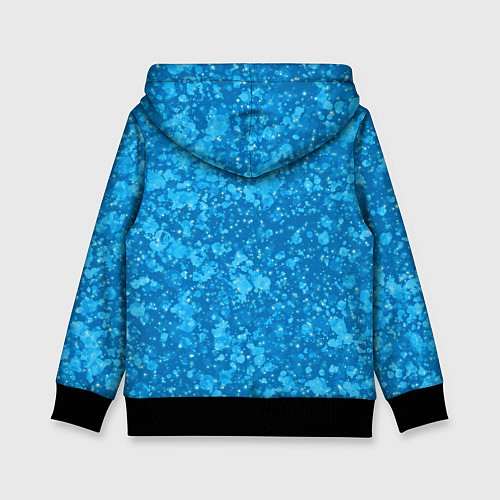 Детская толстовка Ярко-голубой абстракция космический / 3D-Черный – фото 2