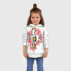 Толстовка-худи детская Герб Редании - рисунок Геральда из квеста, цвет: 3D-белый — фото 2