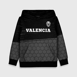 Толстовка-худи детская Valencia sport на темном фоне посередине, цвет: 3D-черный