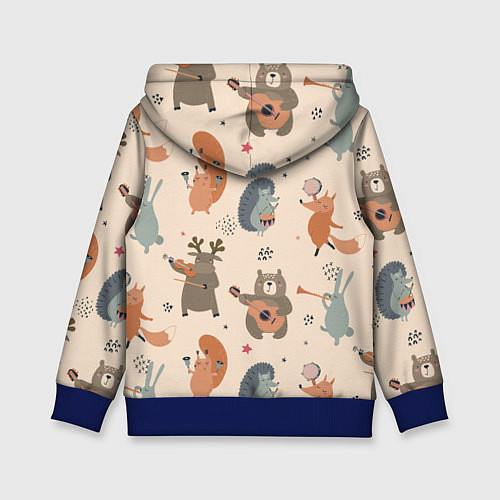 Детская толстовка Животные с инструментами / 3D-Синий – фото 2