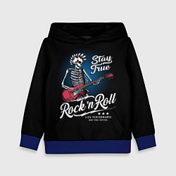 Толстовка-худи детская Rock and roll - punk, цвет: 3D-синий