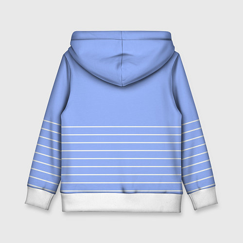 Детская толстовка Светлый сиреневый с белыми полосами / 3D-Белый – фото 2