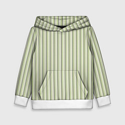 Детская толстовка Светлый серо-зелёный полосатый