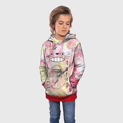 Толстовка-худи детская Totoro moy sosed x, цвет: 3D-красный — фото 2