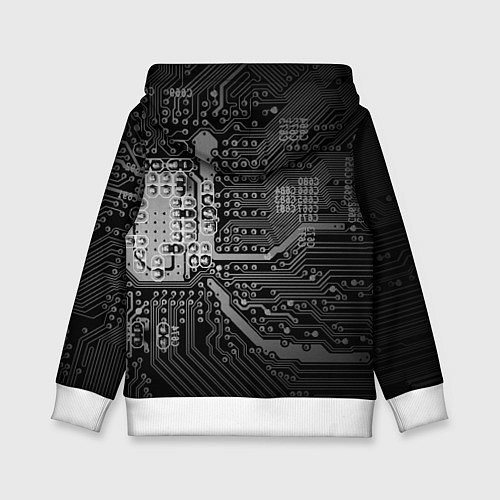 Детская толстовка Микросхема плата / 3D-Белый – фото 2