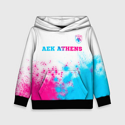 Детская толстовка AEK Athens neon gradient style посередине