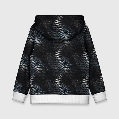 Детская толстовка Блестящая металлическая броня / 3D-Белый – фото 2
