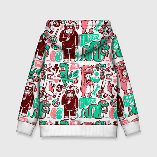 Детская толстовка Dino hungry / 3D-Белый – фото 2