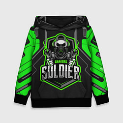Толстовка-худи детская Games soldier, цвет: 3D-черный