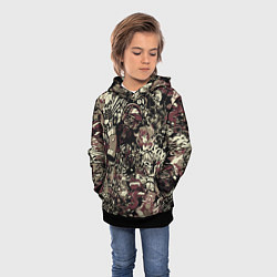 Толстовка-худи детская Граффити патерн, цвет: 3D-черный — фото 2