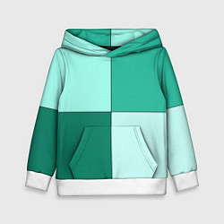 Детская толстовка Геометричный зелёный и мятный