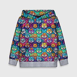 Детская толстовка Furry color anime animal faces