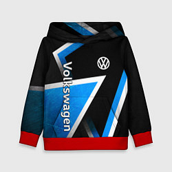 Детская толстовка Volkswagen - бело-синий треугольник