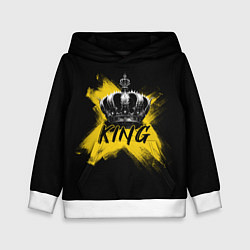 Толстовка-худи детская Корона Кинга, цвет: 3D-белый
