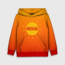 Толстовка-худи детская Orange sunshine reggae, цвет: 3D-красный