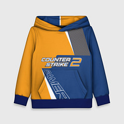 Толстовка-худи детская Total Counter-Strike 2, цвет: 3D-синий