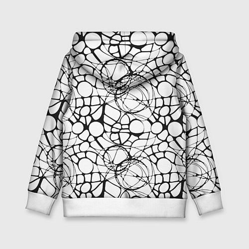 Детская толстовка Абстрактный нейрографический узор / 3D-Белый – фото 2
