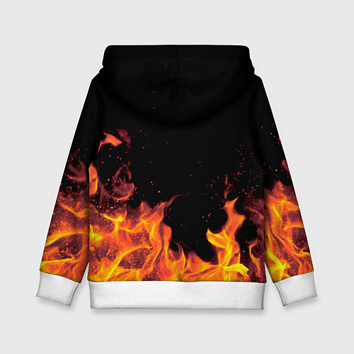 Детская толстовка Галя - имя в огне / 3D-Белый – фото 2