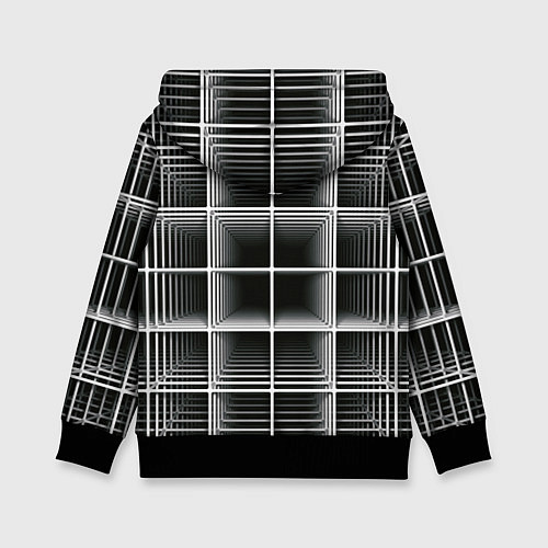 Детская толстовка Кубический каркас / 3D-Черный – фото 2