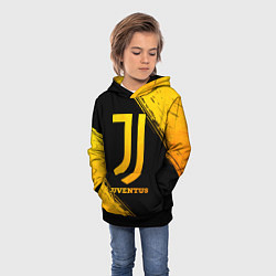 Толстовка-худи детская Juventus - gold gradient, цвет: 3D-черный — фото 2