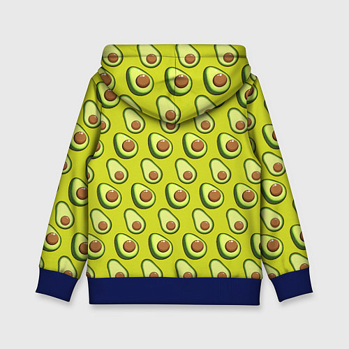 Детская толстовка Паттерн с половинкой авокадо / 3D-Синий – фото 2