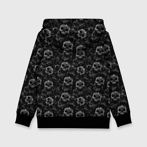 Детская толстовка Череп с пулей / 3D-Черный – фото 2