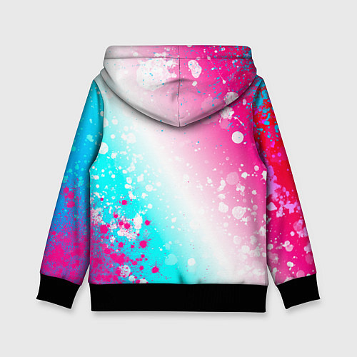 Детская толстовка West Ham neon gradient style вертикально / 3D-Черный – фото 2