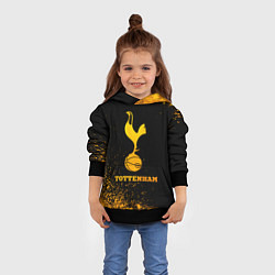 Толстовка-худи детская Tottenham - gold gradient, цвет: 3D-черный — фото 2