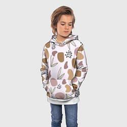 Толстовка-худи детская Пятна и семена, цвет: 3D-белый — фото 2