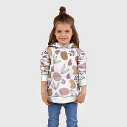 Толстовка-худи детская Пятна и семена, цвет: 3D-белый — фото 2