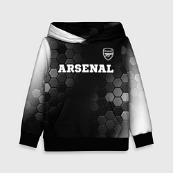 Толстовка-худи детская Arsenal sport на темном фоне посередине, цвет: 3D-черный